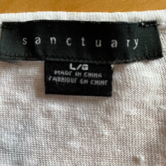 Sanctuary White Linen T-Shirt - Picture 6 of 6